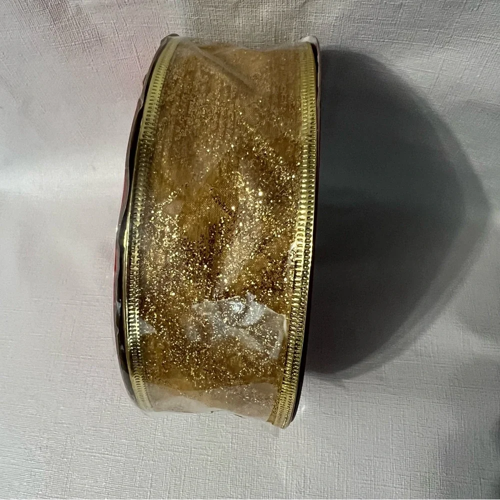 Wondershop Ribbon Garland Gold